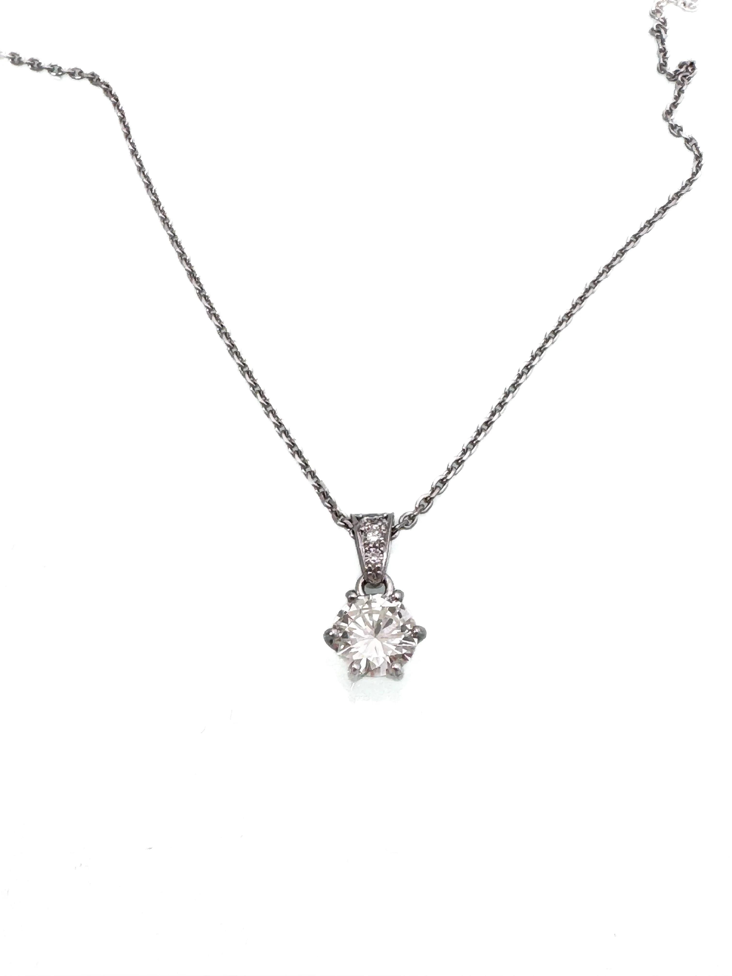שרשרת 18 קארט עם תליון יהלום GIA - Image 2